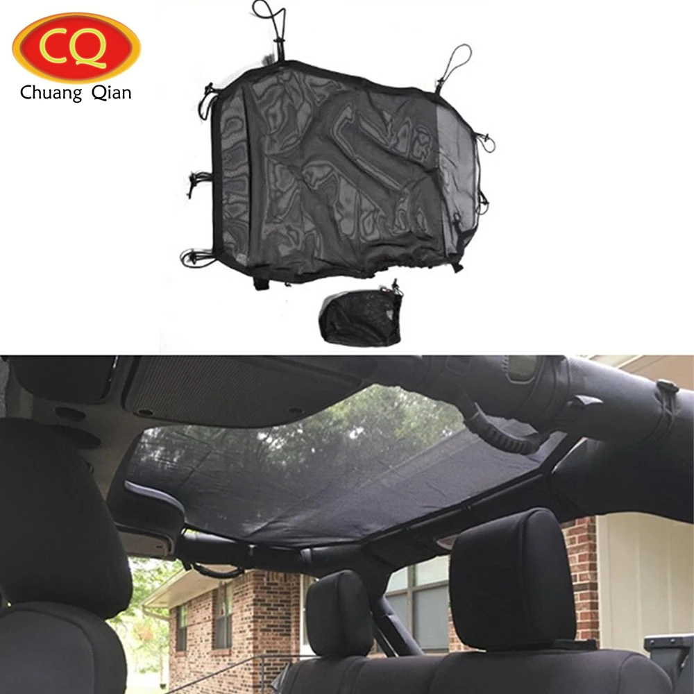 Us 43 99 Chuang Qian Black Eclipse Sun Shade Full Length For 4 Door Jeep Wrangler Jk Sahara Sport X Unlimited 2007 2018 In Sunroof Convertible