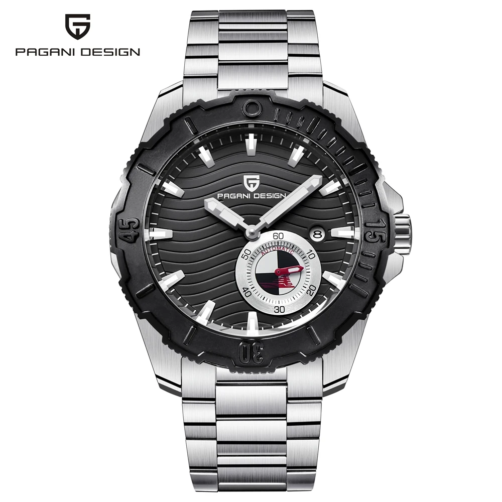 

PAGANI DESIGN Men Mechanical Watches Automatic Date Calendar Mens Watches Waterproof Self-winding Stainless Steel Wristwatches
