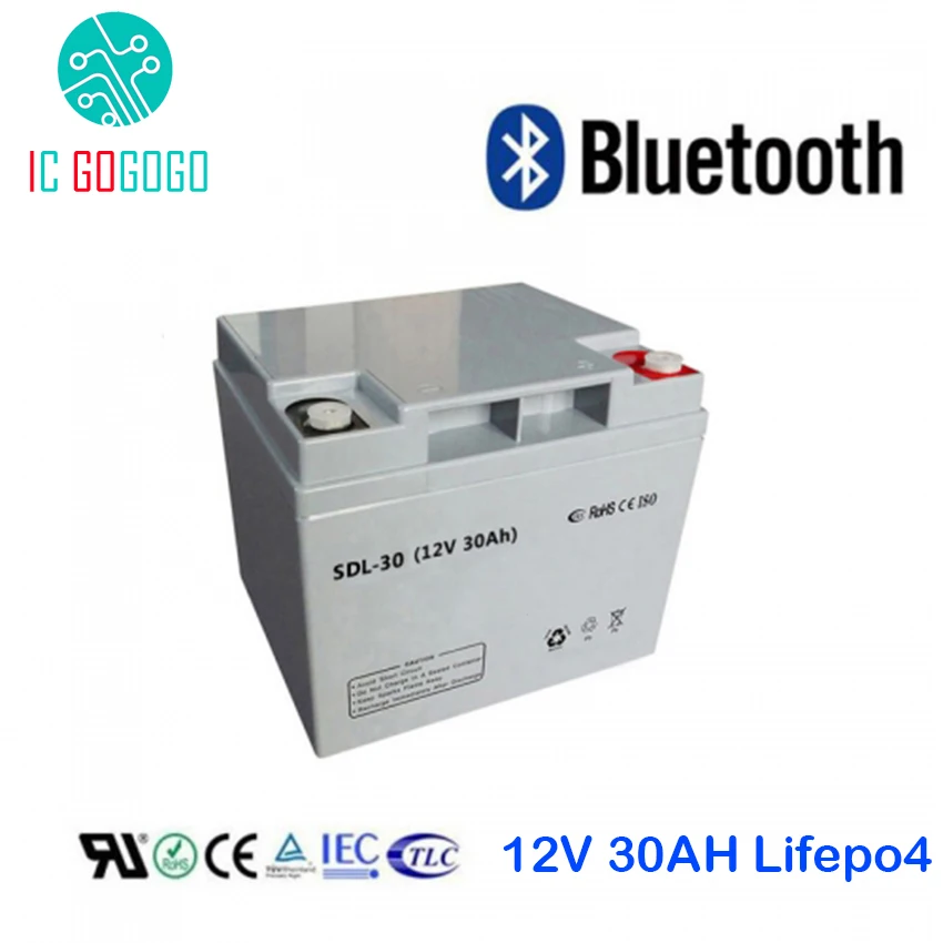 

12V 30AH Lifepo4 Battery Pack Deep 2000 Cycle 3.2V Lithium Iron Phosphate Rechargeable Cell Bluetooth BMS Customized 4S AKKU