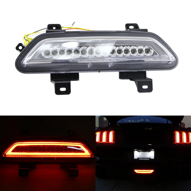Clear Lens All in One Led Backup Reverse Lamp Rear Fog Light Assembly