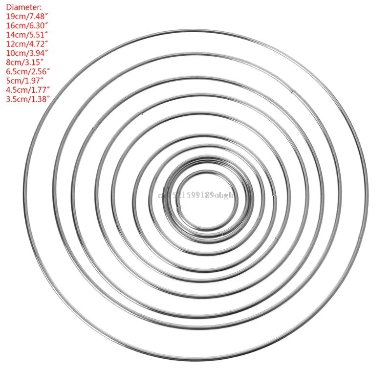 10 шт. сварные металлические Ловец снов кольцо «Ловец снов» ремесло обруч DIY аксессуары 35-190 мм