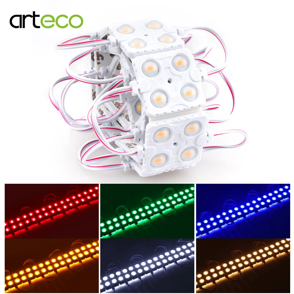 20 шт./лот впрыскивающий объектив СВЕТОДИОДНЫЙ модуль 5730 smd 4 Led 12V