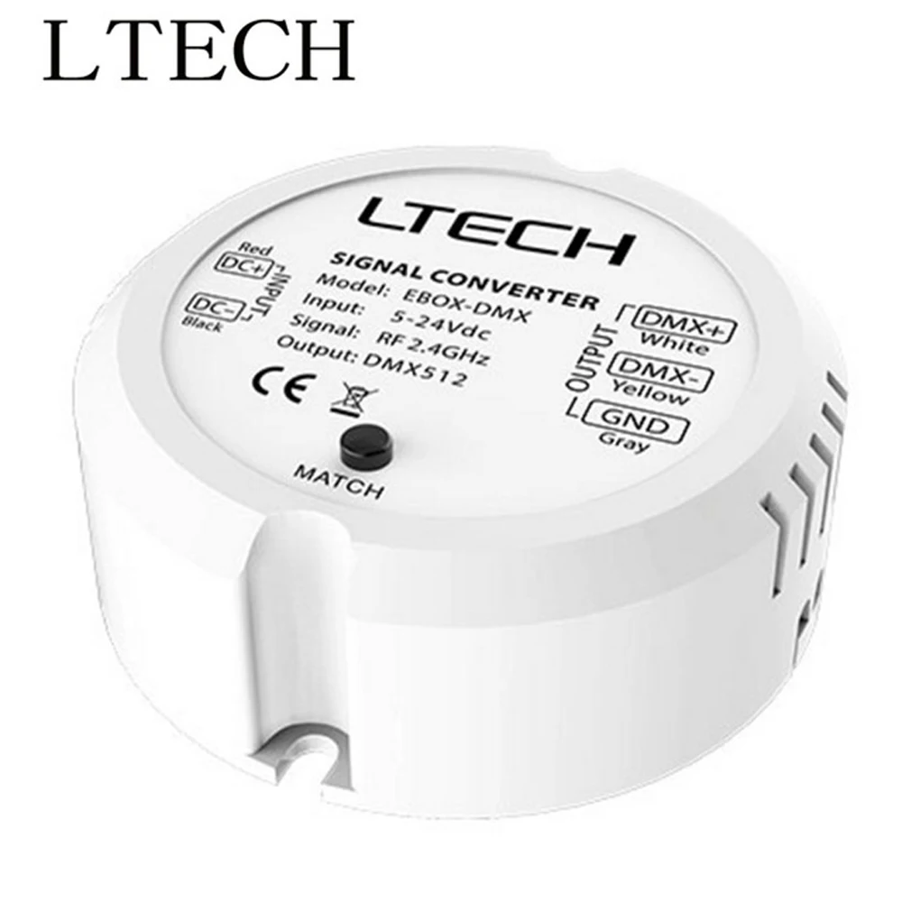 

DC wireless module LT-BUS controller; EBOX-DMX 2.4GHz RF / DMX512 input DMX signal converter 5~24V