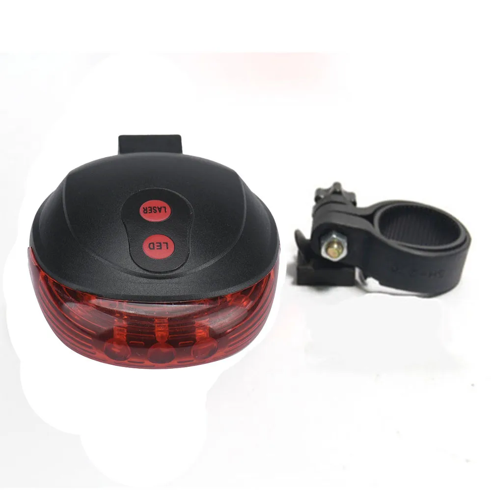 Clearance Safety warning light Cycling Bike Bicycle 2 Laser Projector Red Lamps Beam and 3 LED Rear Tail Lights Latarka kempingowa#15 1