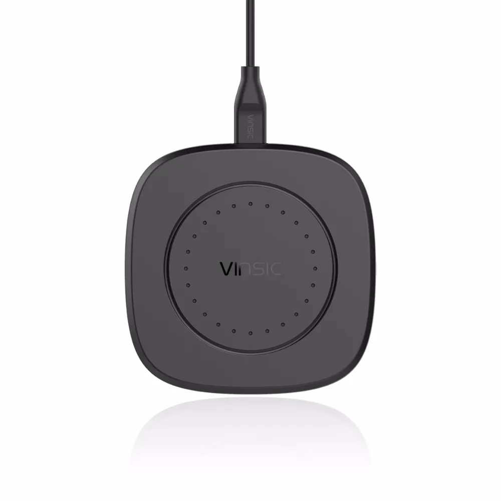 Vinsic Быстрая Зарядка Qi Беспроводное зарядное устройство для телефонов с