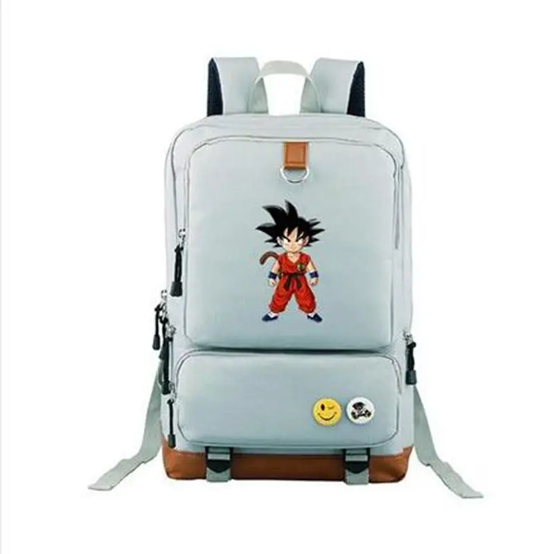 

2018 New High Quality Printing Cartoon Dragon Ball Z Backpacks Anime Son Goku Kakarotto Cosplay School Bags For Teenagers