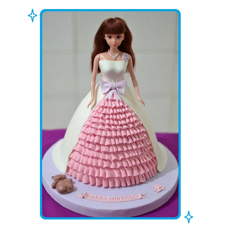 Рождественская форма для торта, алюминиевая форма для торта, W/кукла, принцесса, юбка для девочек, форма для выпечки, помадка, инструмент для украшения торта, Cozinha