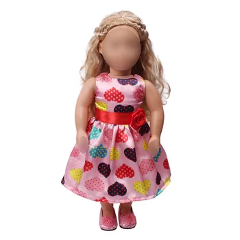 

Hand-crafted a-line princess dresses fit 18 inch Girl dolls and 43 cm baby doll accessories c673
