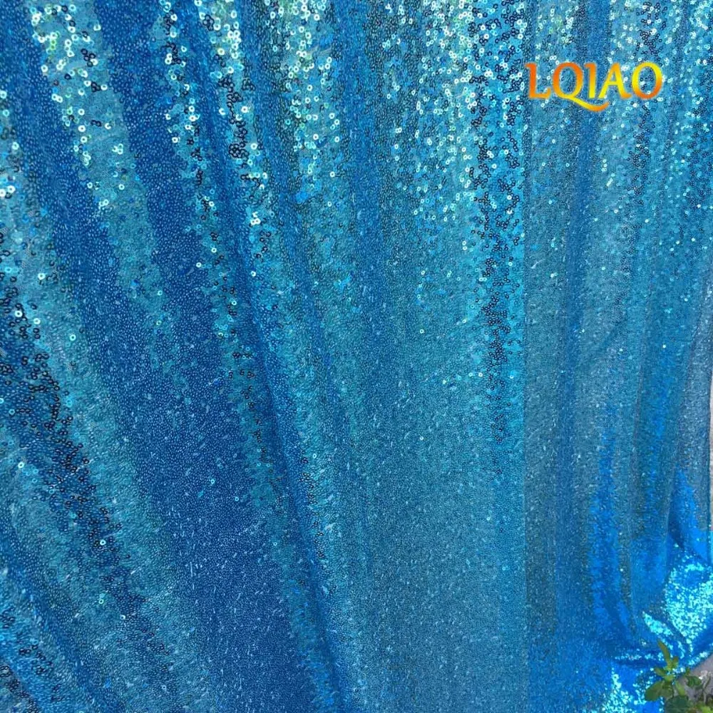 

4x10FT Turquoise Sequin Fabric Backdrop Wedding Photo Booth Backdrops for photography studio/Party/Christmas Decoration