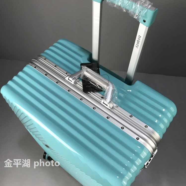28 дюймов экспортные алюминиевые рамы дорожная сумка бизнес прокатки для багажа компьютера самолет чемодан Спиннер колеса