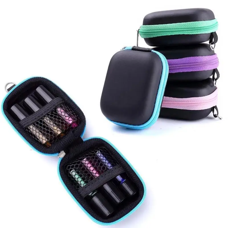 

6 Bottle Essential Oil Case Protects For 5ML Rollers Bolsas EVA Essential Oil Storage Bag Make Up Bag Nail Polish Organizer