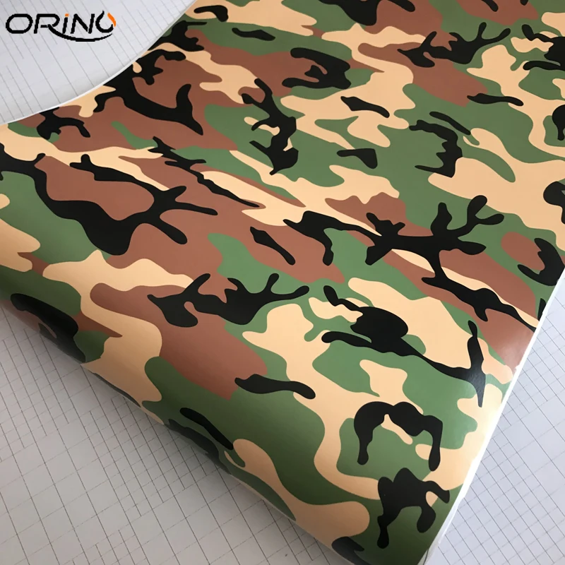 Black Green Camouflage Vinyl Film Sticker-3