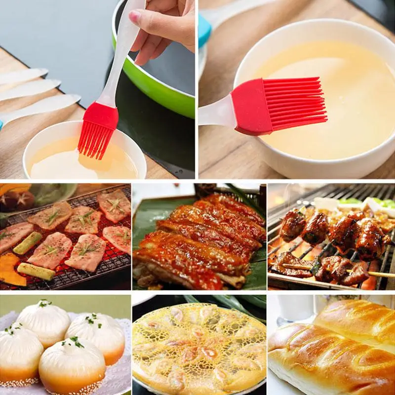 

Silicone Baking Bakeware Bread Cook Brushes Pastry Oil BBQ Basting Brush Tool Color Random