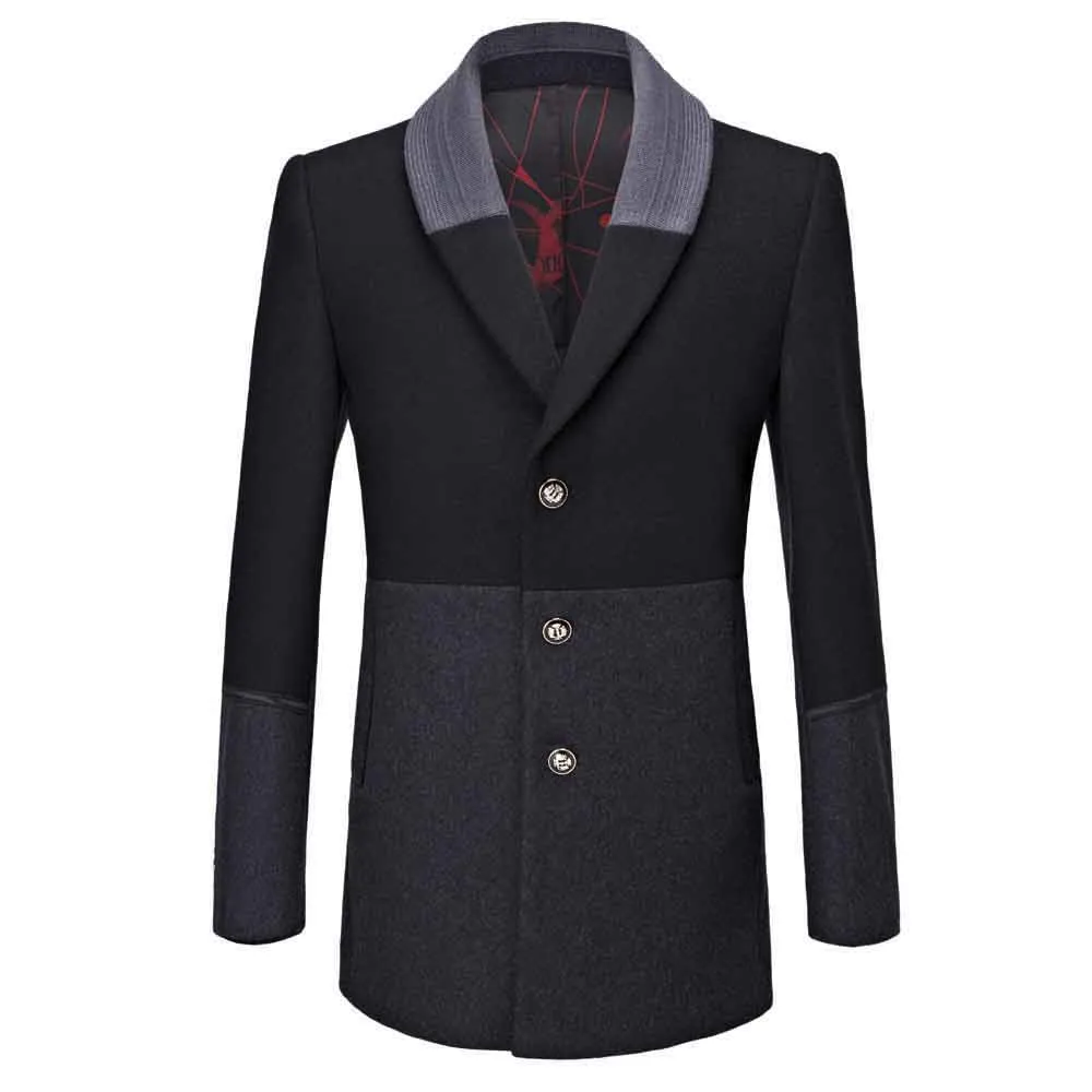 Men's Casual Trench Coat Winter Jacket Men Business Long Thicken Slim Overcoat Jacket Coat Men Coat Mens Jackets mont erkek