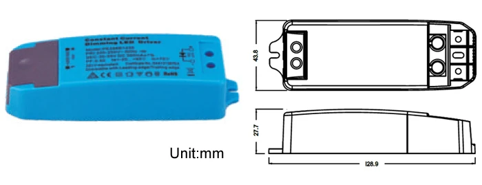 10 шт./лот 3 ~ 22 Вт Triac затемнения постоянного тока 4 7*3 16 8 12 24 В 700мА Диммируемый