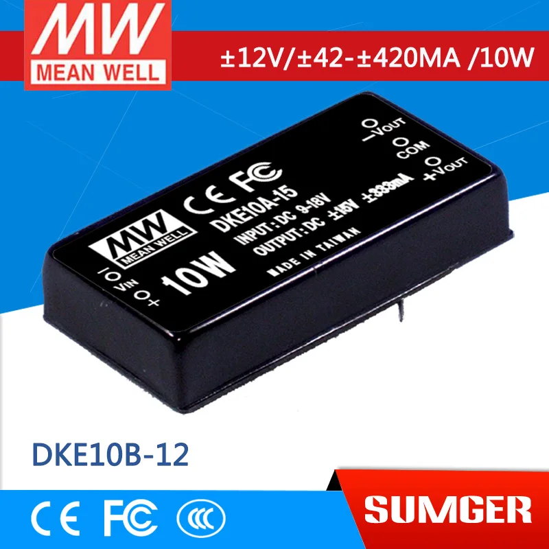 

[Sumger1] MEAN WELL original DKE10B-12 12V 420mA meanwell DKE10 12V 10W DC-DC Regulated Dual Output Converter
