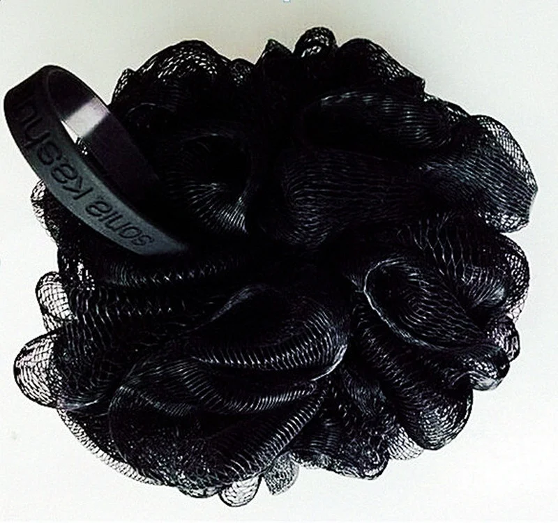 

New 4pcs Black Bath ball Men's Bath Sponge Flower For Man accessories bathroom products banheiro carbon Bamboo charcoal black