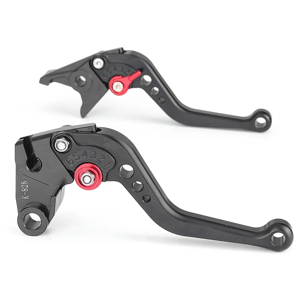 CNC Motorbike Short Adjustable Brake Clutch Levers For Kawasaki Ninja ZX6R ZX636R ZX6RR Z1000 ZX12R ZZR600 ZX9R Motorcycle Spare Parts Accessories Aluminum Alloy, Aftermarket