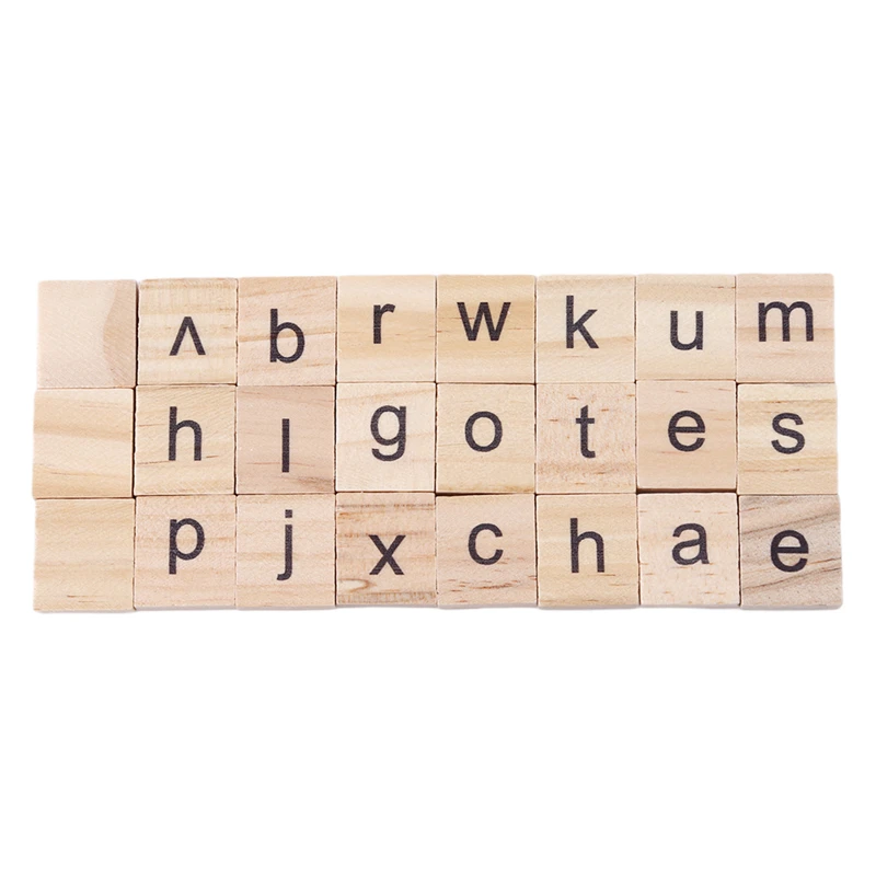 100 шт./компл. английские слова деревянный буквенный Алфавит плитки черные буквы для игры в слова и цифры для ремесла дерева