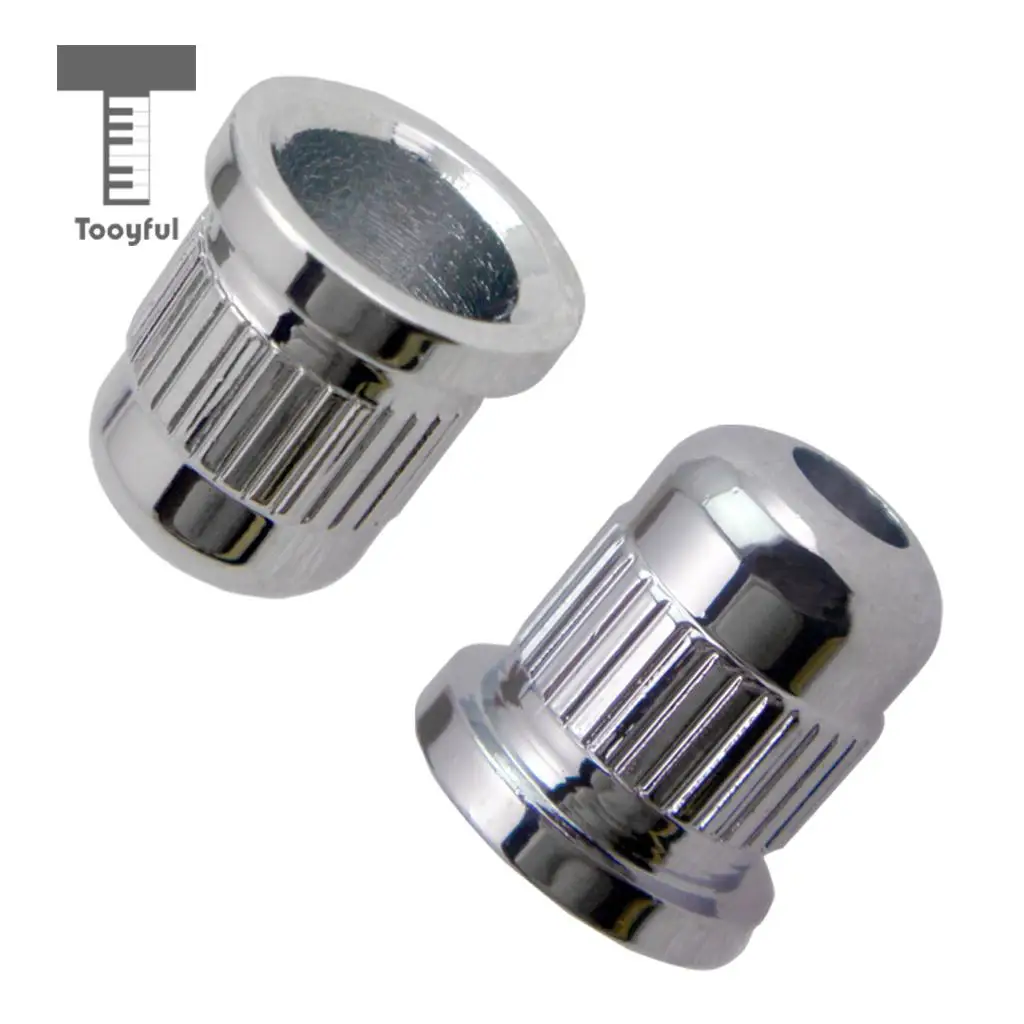 Tooyful 4 Pcs Electric Bass Guitar String Mounting Ferrules Bushing for Thru Body