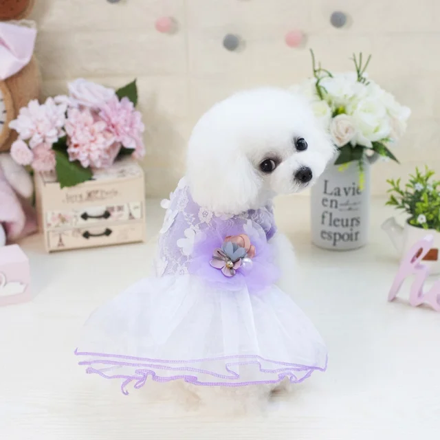 Summer Cute Fl White Lace Dog Puppy Luxury Dress Pet Cat Tutu Summer Cute Fl White Lace Dog Puppy Luxury Dress Pet Cat Tutu Skirt Princess Wedding