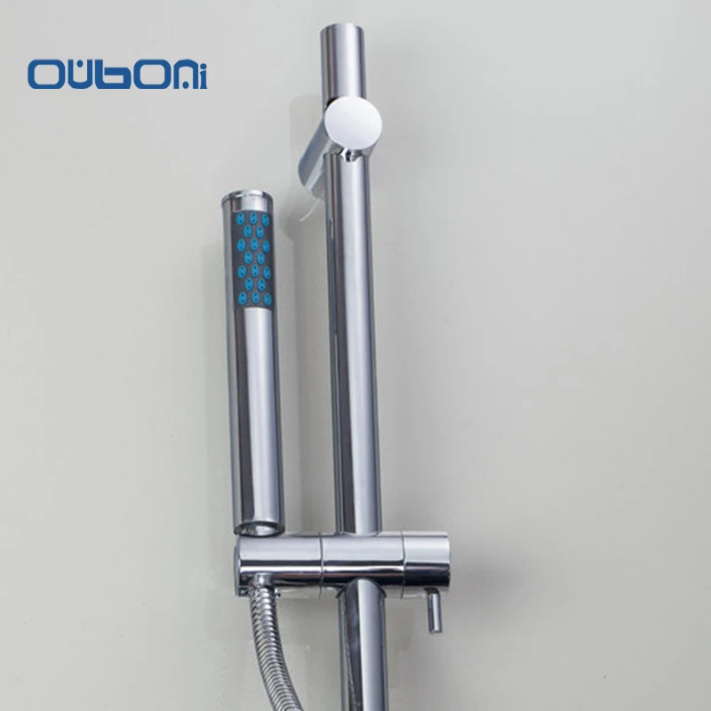 ouboni set doccia torneira doccia palmare bagno precipitazioni vasca da bagno chrome parete rubinetti miscelatori e