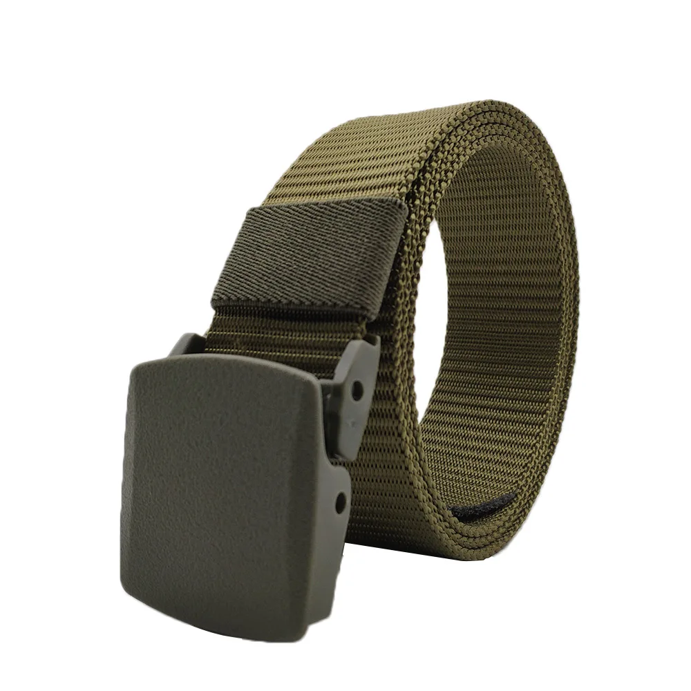 2018 Mens 125cm Nylon  Belt bing POM Plastic Buckle Decorated