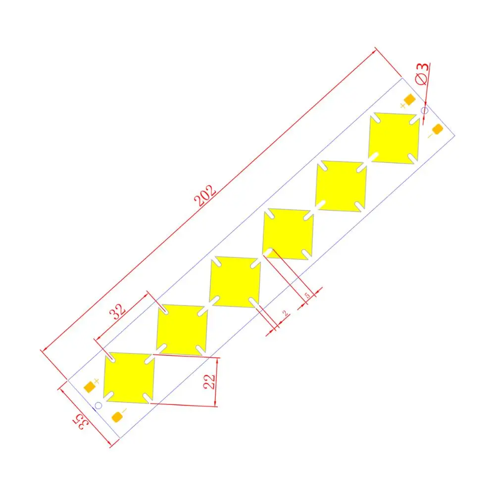 2018 новый рекламный производитель led cob полоса чип 202x35 мм 6 Вт 12 В Светильник лампы