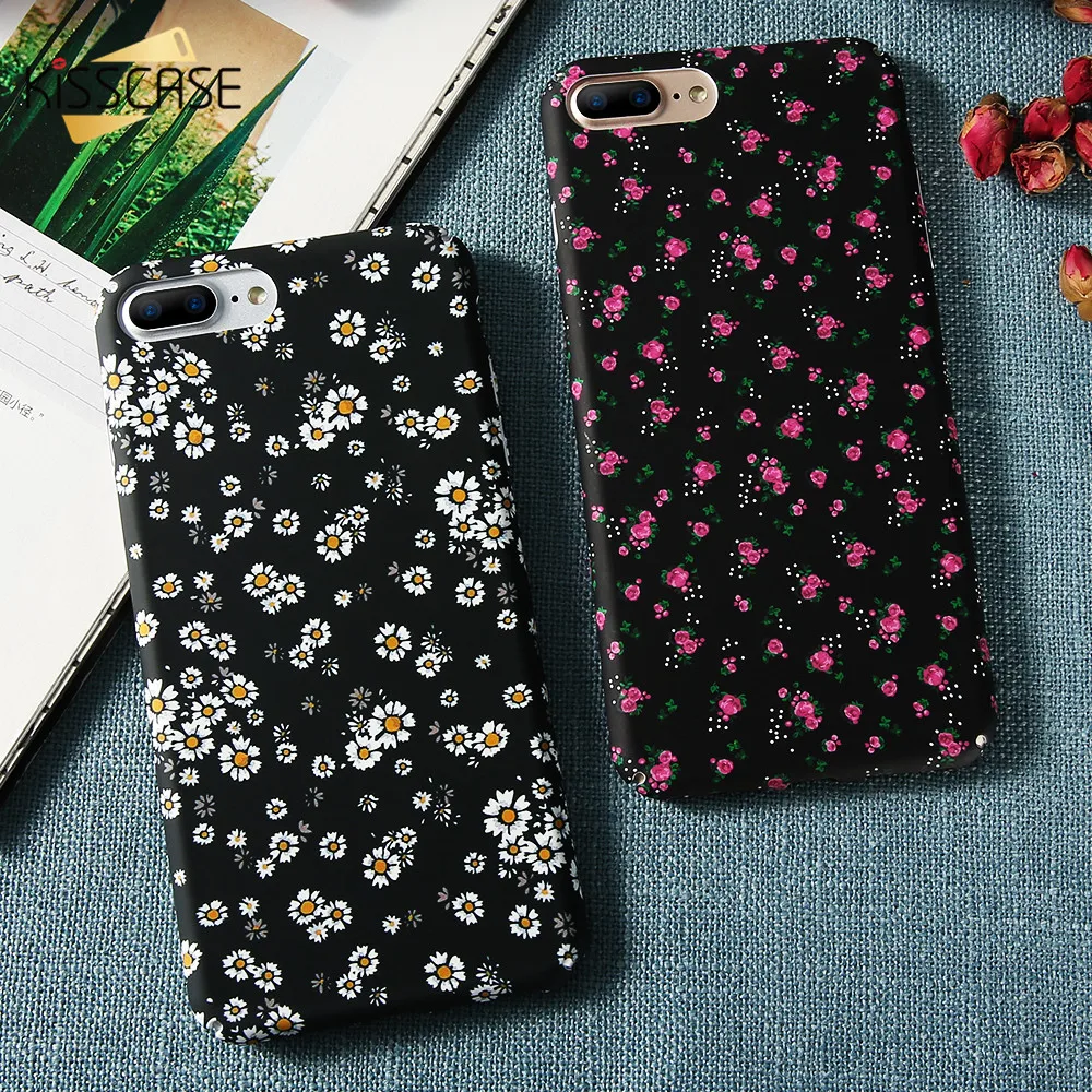 Kisscase Винтаж Дейзи чехол на телефона айфон 6s 6 плюс 7 xs max жесткий розы матовый 8 5 5S se