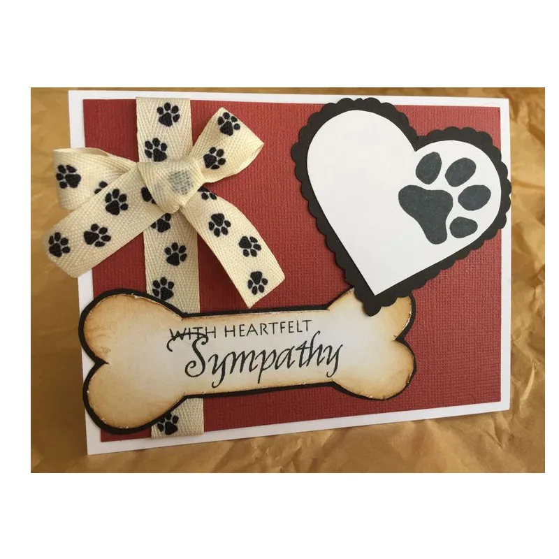 

JC Metal Cutting Dies for Scrapbooking Dies Animal Paw Print Heart Folder Paper Die Cut Card Making Stencil Handmade Album Craft