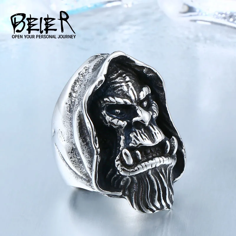 Beier Exclusive Sale Warcraft Gul'Dan Ring For Man Stainless Steel Unique Hardcore Collection Game Artwork Movie Jewelry BR8-348