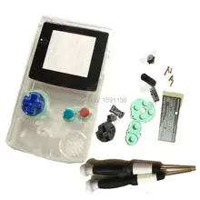 Горячей transprent Цвет игры полный Корпус В виде ракушки обложке Gameboy Цвет nintendogbc Boy консоли В виде ракушки с токопроводящей резины