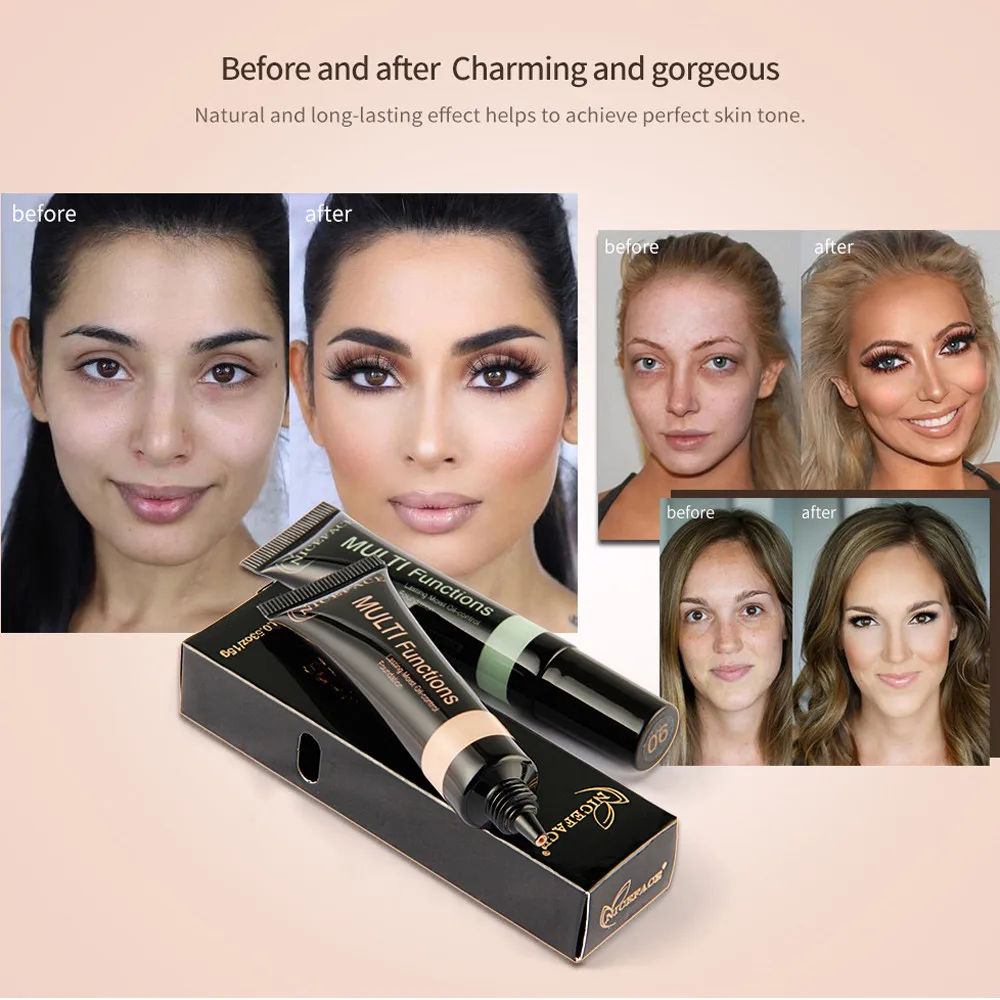 

NICEFACE Makeup Liquid Foundation Moisturizing Waterproof Concealer BB Cream тонльный крем для л dermacol contour palette #05