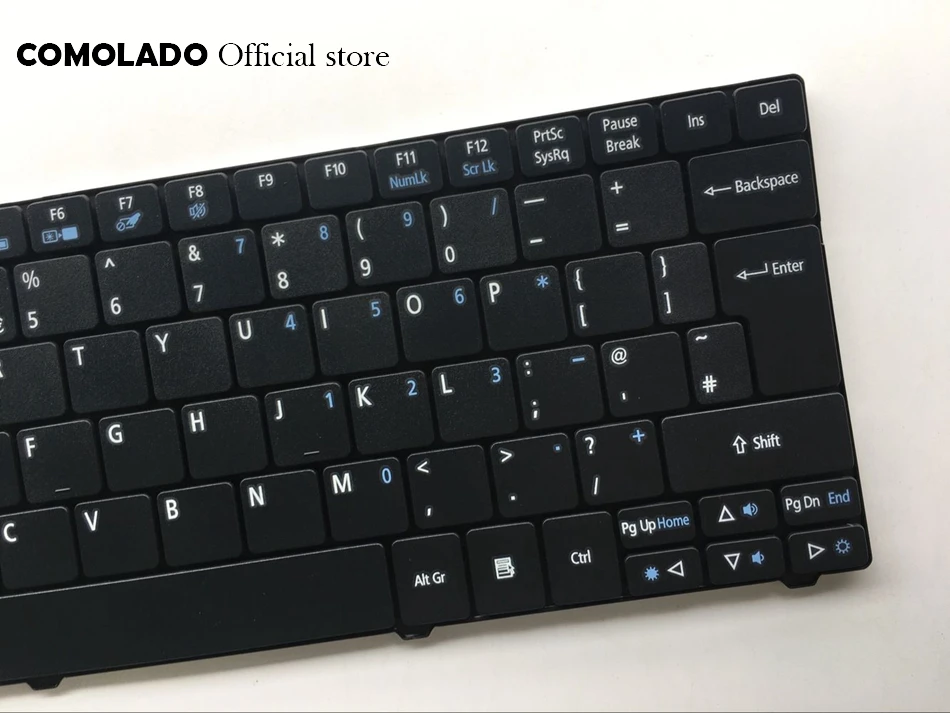 UK Laptop keyboard for Acer Aspire one 751 751H 721 3935 3936 ZA3 1810T Black keyboard UK Layout (2)