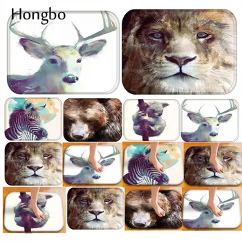 

Flannel Anti-slip Mats Zebra Deer Animal Printed Rectangular Mat 40*60cm Entrance Doormats Washable Kitchen Floor Bathroom