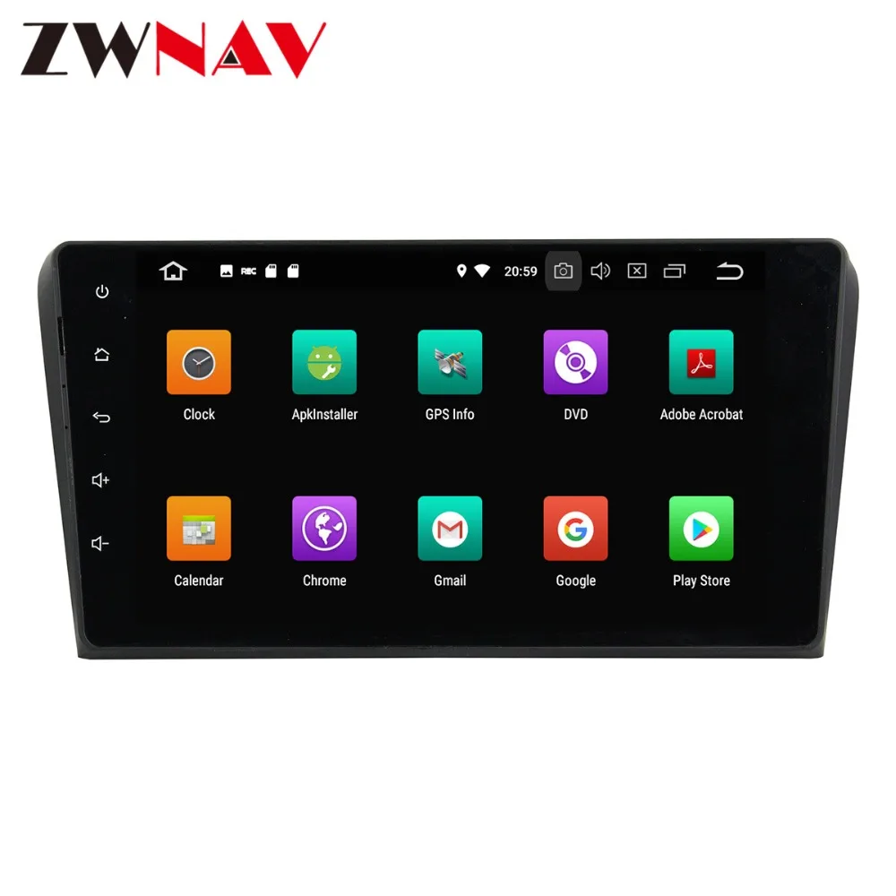 Discount Android 9 car radio Car DVD CD Player For Mazda 3 2004-2009 GPS navigation headunit tape recorder 4GB 2DIN radio 3