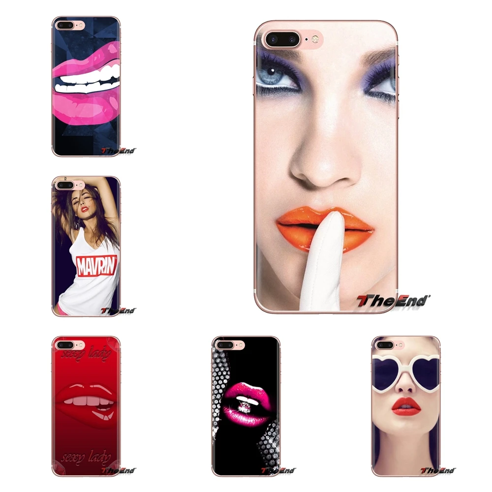 Silicone Cases Cover Sexy Red Lips Pictures phone wallpaper For Xiaomi Redmi 4A S2 Note 3 3S 4 4X 5 Plus 6 7 6A Pro Pocophone F1 |
