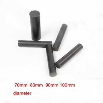 

10cm black polytef polytetrafluoroethylene rod black ptfe shaft stick Graphite filled rod 70mm 80mm 90mm 100mm