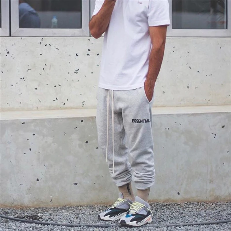 Kanye West, хип-хоп стиль, полная длина, штаны для бега, спортивные штаны для мужчин, эластичный пояс, Мужская Уличная одежда, спортивные штаны