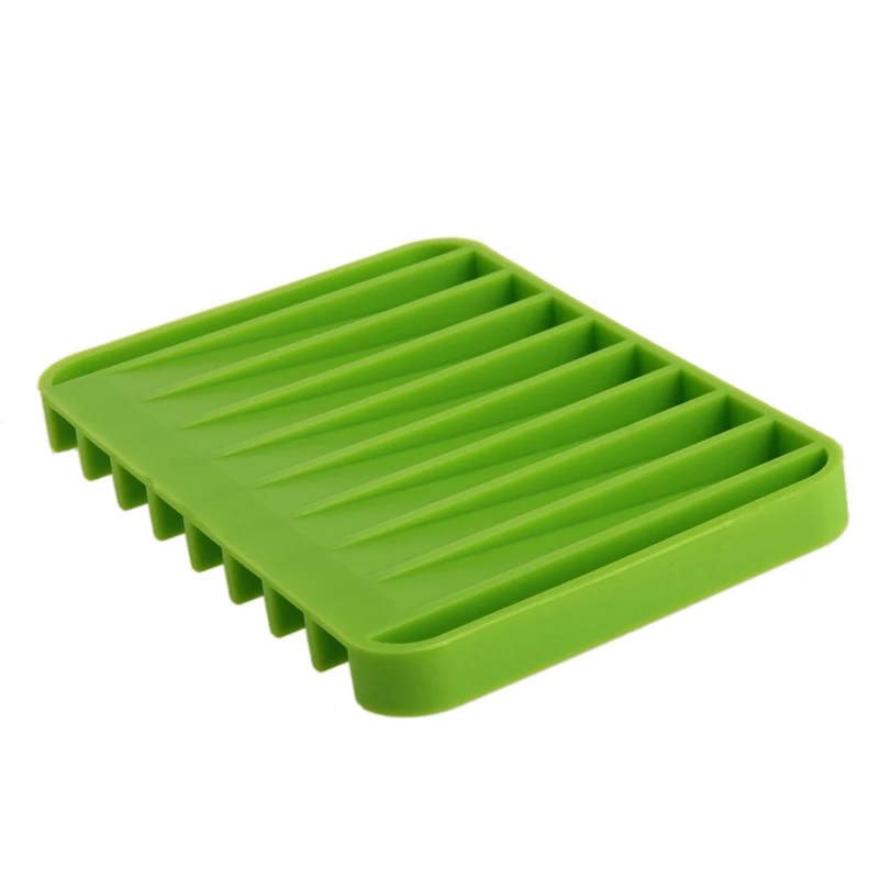 Fashion Silicone Flexible Soap Dish Plate Bathroom Soap Holder Soap Box