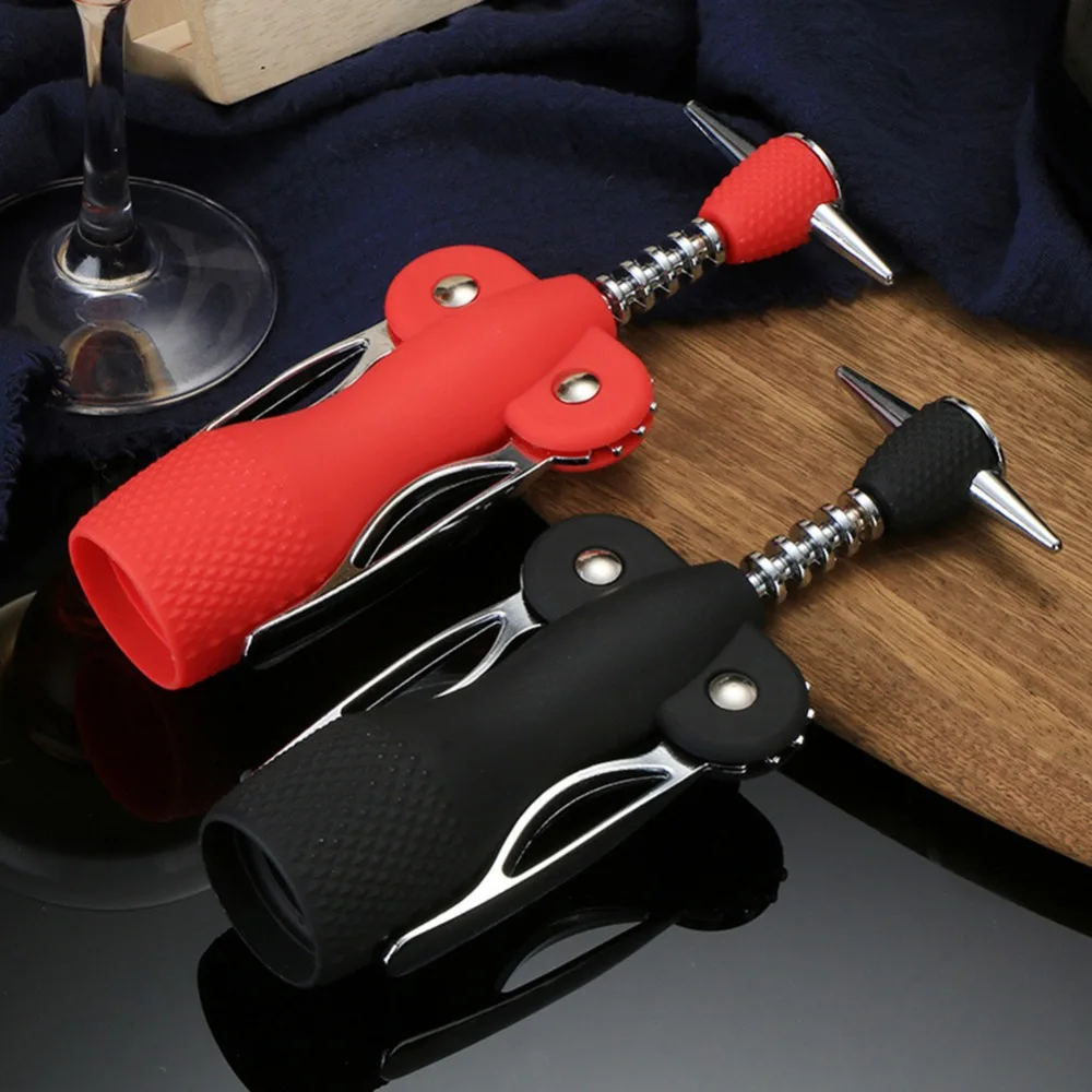 Multifunction Zinc Alloy Wine Opener Bottle Stopper Handle Bottle Pumps