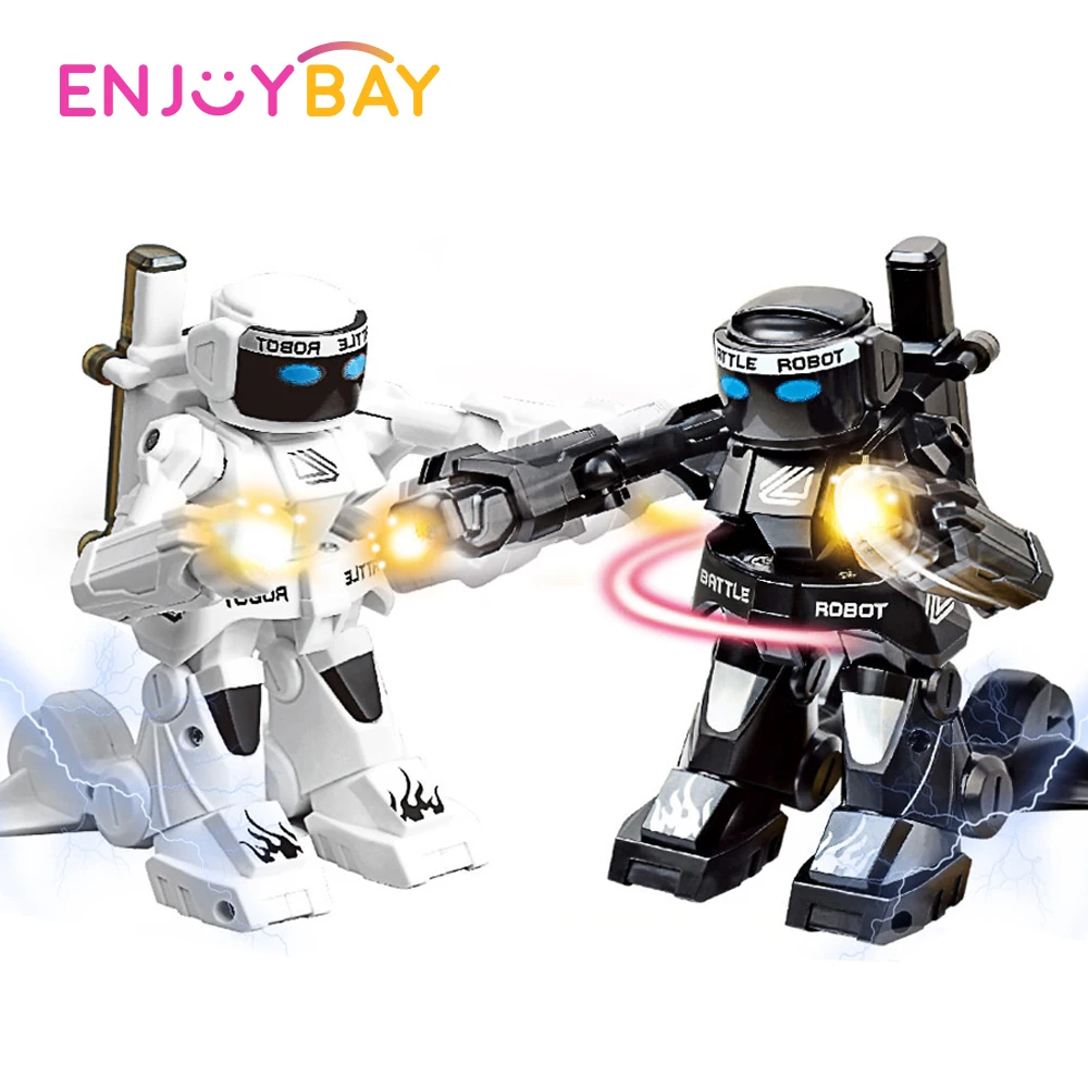 

Enjoybay Electronic RC Battle Robot Toy Remote Control RC Fighting Robot with Light and Sound Funny Birthday Gift for Children