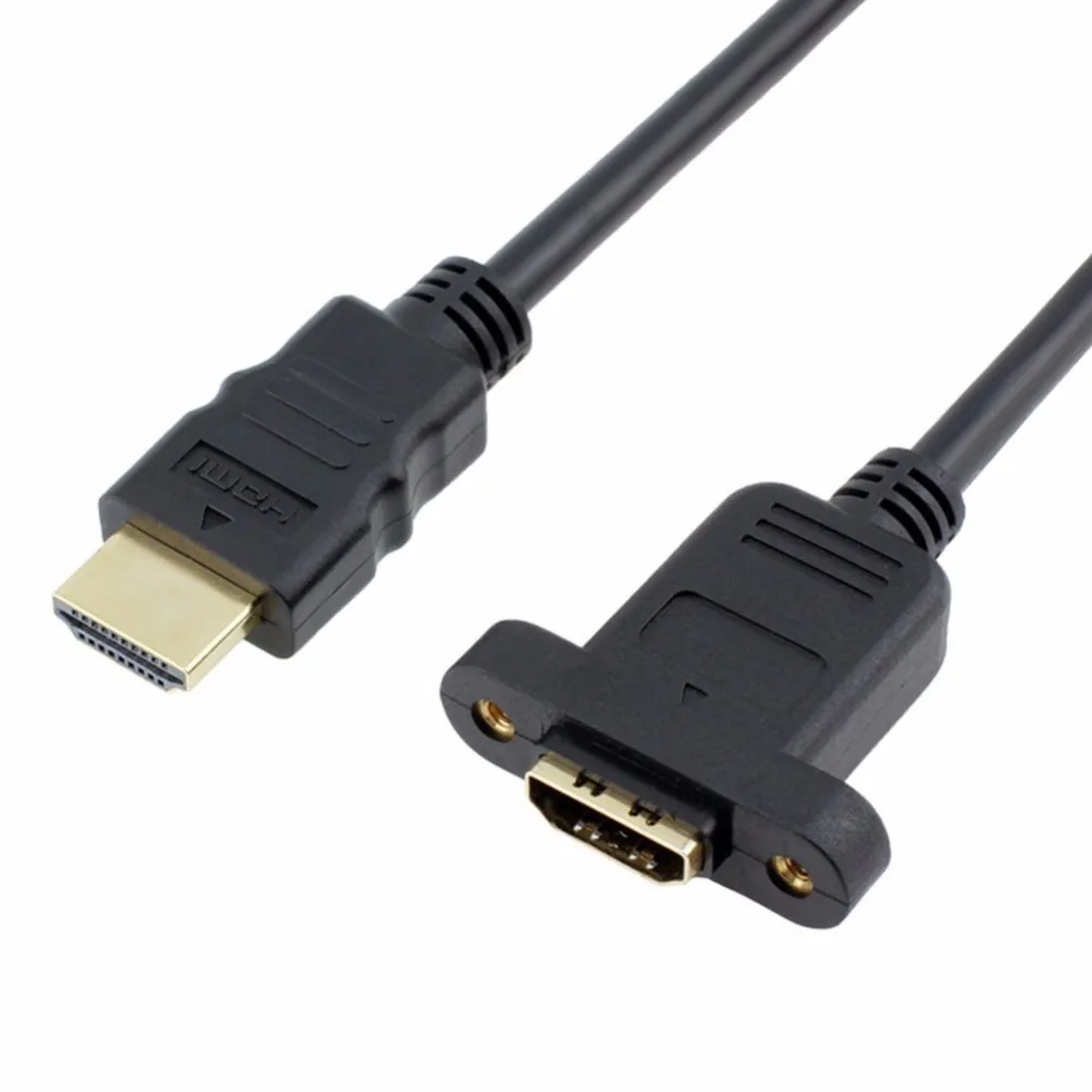 0.3 - 1.5m HDMI Extension Cable High Speed Male to Female Wire Cord Extender w/ Screw Nut for Panel Mount | Компьютеры и офис