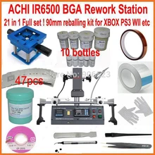 ACHI IR6500 Инфракрасная паяльная станция Обновление от IR6000 IR9000 90 мм Профессиональный 47 шт. bga трафаретов шар припой 20 подарок