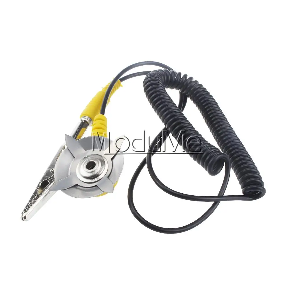 5 PCS Anti-Static Coil Cable Anti Static ESD Mats Grounding Point Cord NEW