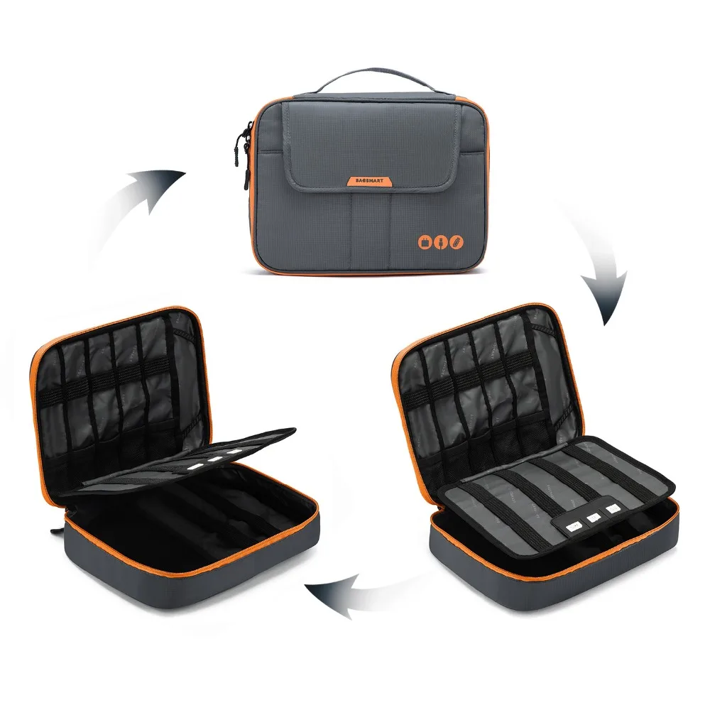 BAGSMART Business Trip Packing Organizer Pad Kindle Fit in Casual style Portable Data line charger bag