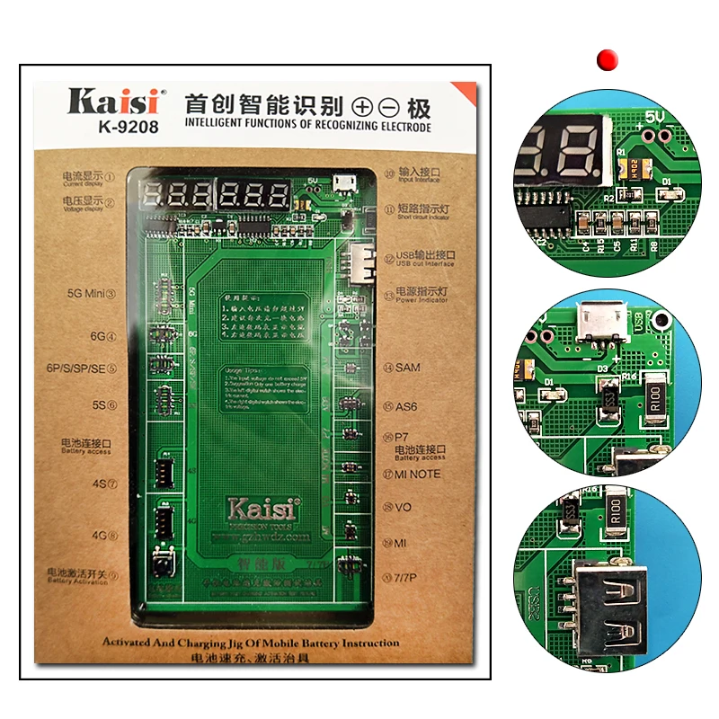 bilder für Kaisi Professionelle Batterie Aktivierung Ladebord + Micro Usb-kabel für iPhone 7 7 p 6 S 6sp 6 6 p 5 5 s 5C 4 S 4 K9208/K9201 bilder für Kaisi Professionelle Batterie Aktivierung Ladebord + Micro Usb-kabel für iPhone 7 7 p 6 S 6sp 6 6 p 5 5 s 5C 4 S 4 K9208/K9201