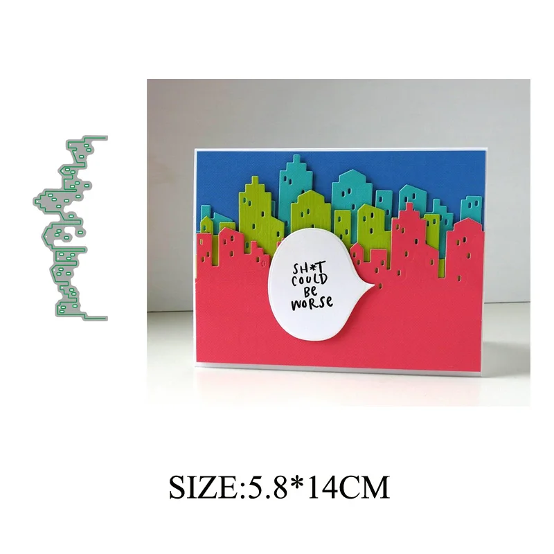 

Big city border 2019 NEW Metal Cutting Dies Scrapbooking for Card Making Photo Album DIY Embossing Cuts Lucky Goddess Craft