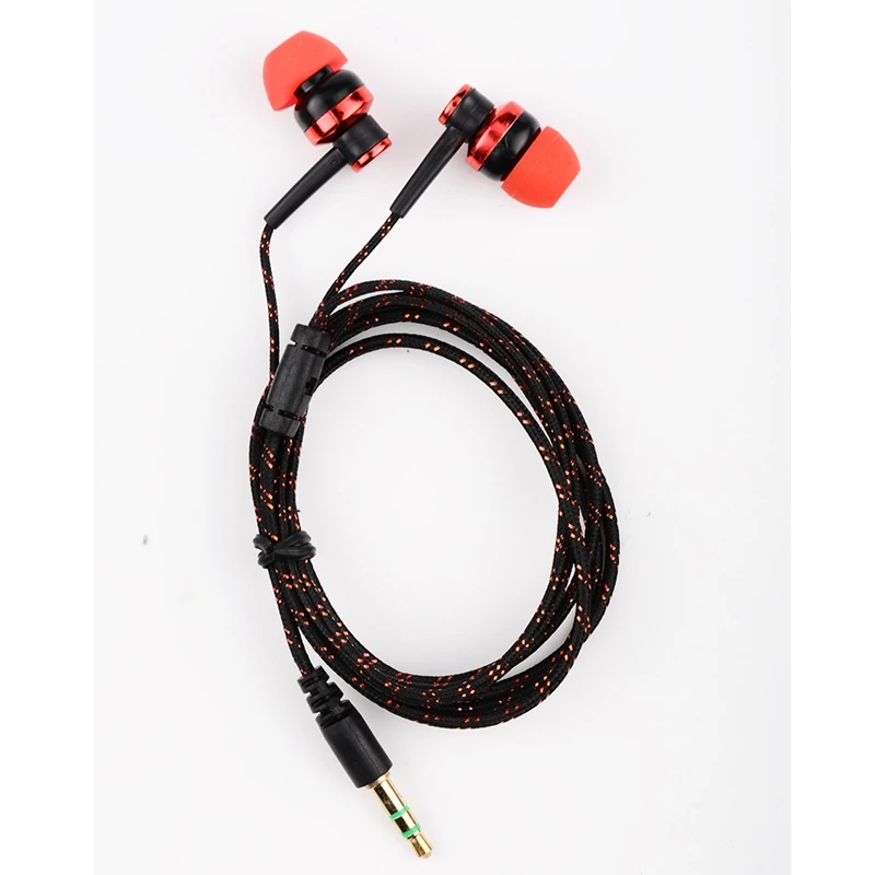 Гарнитура Плетеный Канатный провод тканевая веревка шумоизолирующие наушники для iphone X 7 8 6 Xiaomi Red Note 5 4X проводные наушники