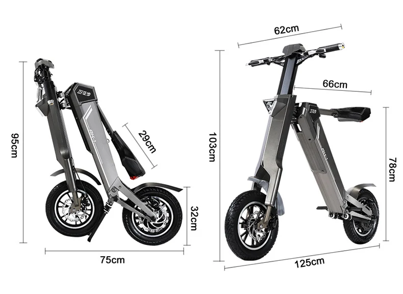 Flash Deal 12inch electric bike 240w motor smart electric scooter 48V lithium battery smart folding electric bicycle to cycling ebike 26